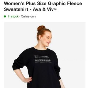 Ava & Viv graphic fleece womens sweatshirt